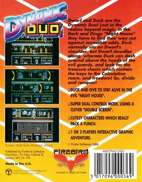 Dynamic Duo (UK) (1988) box cover back